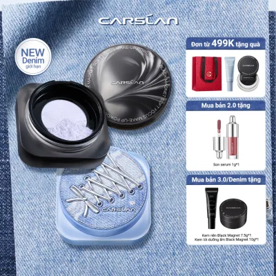 Phấn phủ bột Black Magnet 2.0&3.0 kiềm soát dầu suốt ngày dài nam châm màu đen Carslan 8g