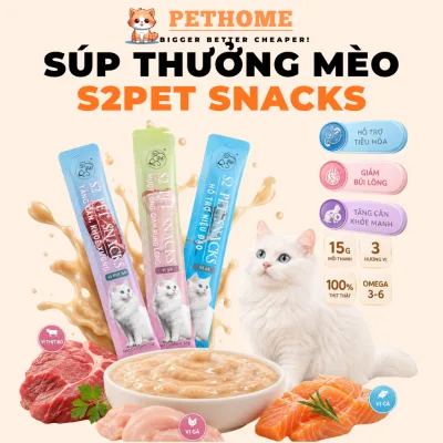 Súp Thưởng Cho Mèo S2Pet, Shizuka Giàu Năng Lượng Bổ Sung Dinh Dưỡng Cho Mèo