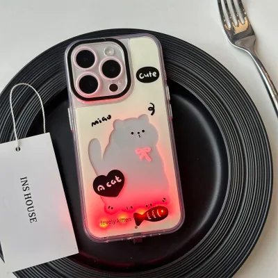 Thích hợp cho iPhone16 / 15 / 14 / 13 / 12 / 11 / X / XR / Xs ProMax Vỏ điện thoại LED phát sáng, Vỏ điện thoại iPhone 15Pro nhấp nháy có nhạc, Vỏ điện thoại iPhone nezha