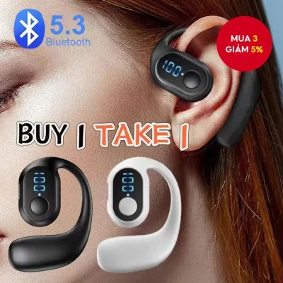 Mua 1 Tặng 1 Tai Nghe Chống Thấm Nước Bluetooth 5.3 Pin Dài Kinh Doanh Có Mic Tai Cắm