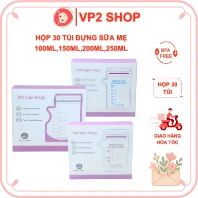 Hộp 30 Túi Trữ Sữa Mẹ Có Vòi Rót Thông Minh 100ML 150ML 200ML 250ML– Chống Rò Rỉ, An Toàn BPA Free