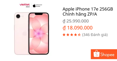 Apple iPhone 17e 256GB Chính hãng ZP/A