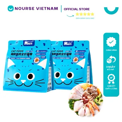 Hạt thức ăn khô cho mèo Masti Thức ăn khô cho chó mèo bổ sung dinh dưỡng tăng cân NourseVietnam