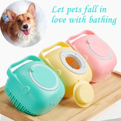 🐕🐱Bàn chải tắm cho thú cưng massage chăm sóc sức khỏe an toàn tiện dụng