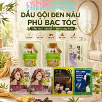 Dầu gội đen nâu phủ bạc tóc 1 Gói 30ml dầu gội nhuộm tóc đen nâu, Gội là đen tigi nhân sâm Hàn Quốc gội nâu hạt dẻ GD01