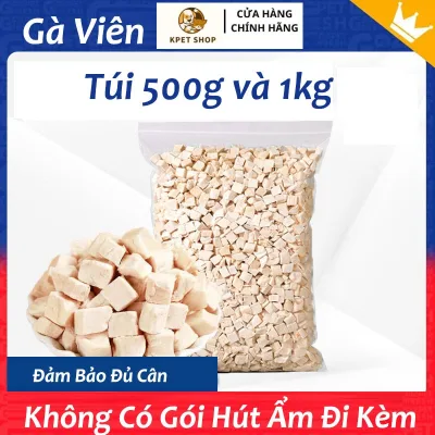 Viên Gà Sấy Đông Khô Cung Cấp Dinh Dưỡng, Khoáng Chất, Canxi Cho Chó Mèo Gói 500g