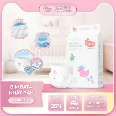 Bỉm quần/dán BATA cho bé mềm mại, thoải mái và chống tràn tối đa (NB--4XL)