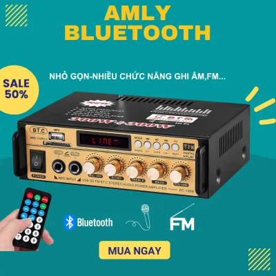 Amly karaoke - Âm ly giá rẻ - Amly Mini Bluetooth BT-298A phiên bản cao cấp, chức năng đa dạng, chống rú, rít, khuếch đại mọi tín hiệu +Tặng kèm điều khiển và jack AV. Bảo hành lỗi 1 đổi 1