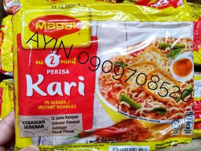 (HSD 09/2026) Mì Gói Maggi Vị Kari Malaysia Lốc 5 Gói ( 79g x 5 Gói )