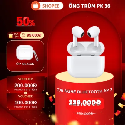 Tai Nghe Bluetooth AP3 Bass Chống Ồn Chủ Động ANC Bản Pin 10h - Chất âm tuyệt vời, công nghệ đỉnh cao