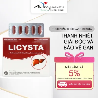 Thực phẩm chức năng LICYSTA - Giúp Thanh nhiệt, Giải Độc và Bảo vệ gan, Giảm triệu chứng mẩn ngứa, mụn nhọt