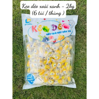 Kẹo dẻo xoài lột vỏ Đại Long 1KG - bánh kẹo ăn vặt siêu ngon