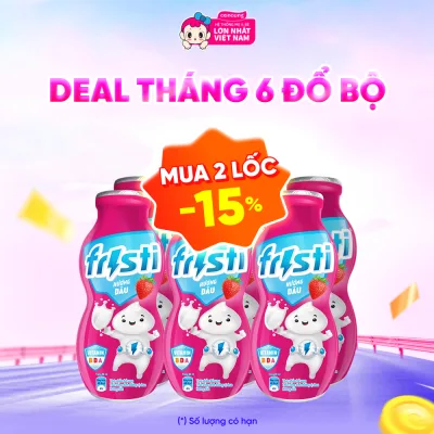 Sữa chua uống Fristi hương dâu 80ml (lốc 6 chai)- Con Cưng
