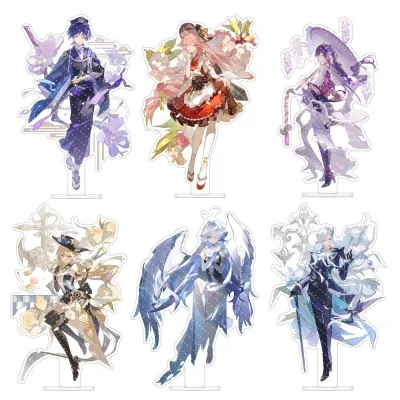 Mô hình standee GENSHIN IMPACT ver HOA game anime chibi mica cứng trong suốtng trưng bày để bàn góc học tập bàn làm việc