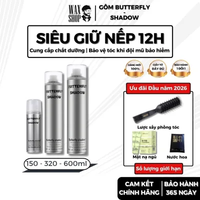 Gôm xịt tóc nam, nữ Butterfly Shadow keo gôm mềm xịt giữ nếp tóc - Waxshop - C2