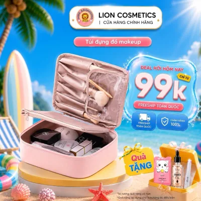 Túi Đựng Mỹ Phẩm Đồ Trang Điểm Sức Chứa Lớn Nhiều Ngăn Dễ Thương Nhỏ Gọn Phong Cách Đơn Giản Cho Nữ