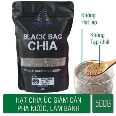 500gr Hạt Chia Đen Hữu Cơ
