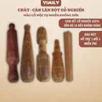 Chày gỗ nghiến lăn bột núi đá Tây Bắc giã thức ăn gia vị làm bánh VIMILY nhiều mẫu