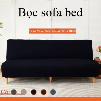 Bọc sofa bed Màu trơn Độ đàn hồi cao Bọc ghế sofa giường co giãn 4 chiều Sử dụng quanh năm