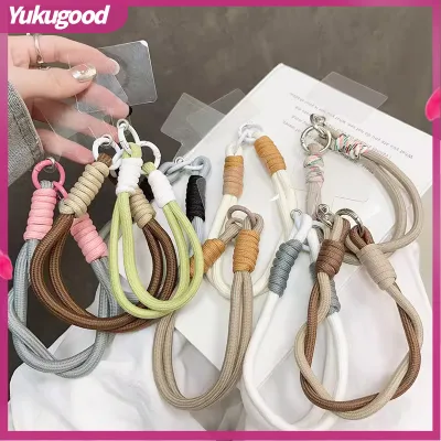 Dây đeo điện thoại dệt đơn giản thời trang Dây đeo điện thoại màu Morandi Dây đeo điện thoại kiểu ngắn-YUKU