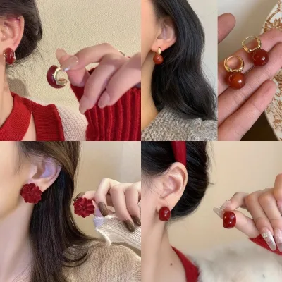 Thời Trang Tết Nguyên Đán Retro Chúc Mừng Năm Mới Cưới Bông Tai Bông Tai Trang Sức