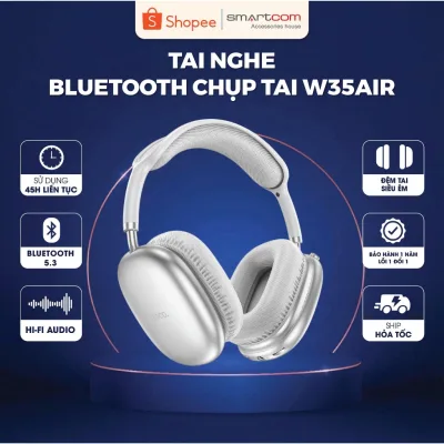 Tai nghe chụp tai HOCO W35 Air bluetooth 5.3 chính hãng giá rẻ, tai nghe headphone, pin 45h