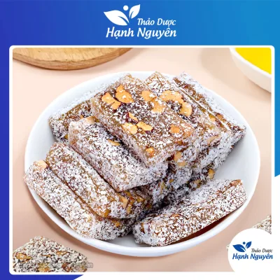 Red Apple Ginger Candy 1kg, Red Apple Ginger Cake with Brown Sugar, Spicy, Fragrant, Chewy, Low Sugar, Covered with Young Coconut, Snack Food