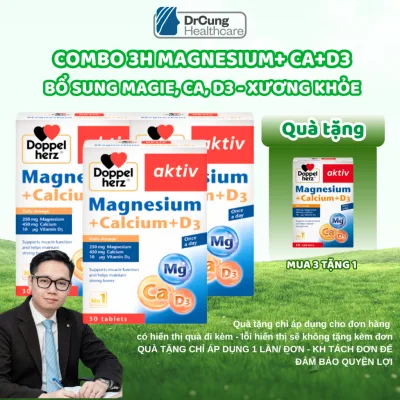 TPBVSK Magnesium Calcium D3 - Bổ Sung Canxi, Magie, Vitamin D3 Hỗ Trợ Xương Chắc Khỏe (Hộp 30 viên)