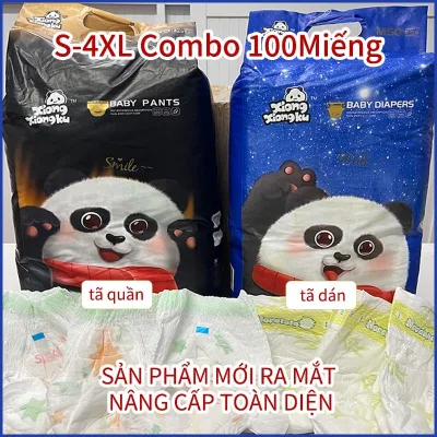 Panda Brand Baby Diapers, 50-100 Pieces/Pack, Highly Absorbent, Many Patterns, All Sizes (S/M/L/Xl/2Xl/3Xl/4Xl).