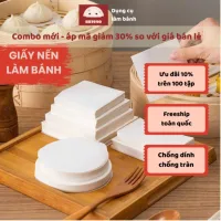 Giấy nến chống dính hai mặt 500 tờ lót đế bánh bao, pizza, dimsum