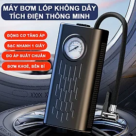 Máy bơm hơi ô tô không dây, bơm đa năng dễ dàng sử dụng mọi lúc