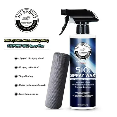 Chai Xịt Lau Xe Dưỡng Sáng Bóng Bảo Vệ Màu Sơn SIO2 NJSPORIT Cao Cấp - Home and Garden
