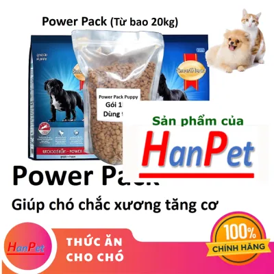 Gói chiết lẻ 1 kg- thức ăn chó Smartheart Power pack (hàng nhập khẩu thailand) tăng cơ chắc xương