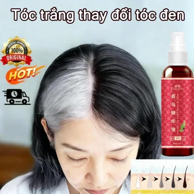 Serum tăng trưởng phun 100ml cho tóc đen nhanh Thủ Ô tinh chất phun Nhẹ nhàng không làm tổn thương da Chăm sóc cá nhân