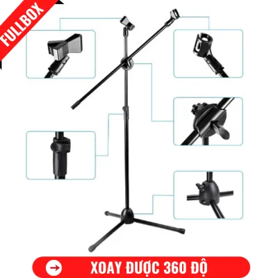 Chân Micro Đế Đứng Kẹp Micro Bom Mic Stand - Chân Đế Micro Sân Khấu Phòng Thu Chuyên Nghiệp