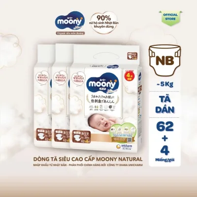 Tã Bỉm dán, tã Bỉm quần Moony Dịu Nhẹ, Moony Natural, Moony trắng siêu cao cấp cho Bé