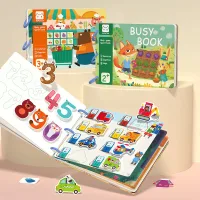 Bộ đồ chơi sách giáo dục sớm Montessori xé giấy dán cho bé, sách có thể tái sử dụng được dành cho bé 2-5 tuổi, giúp bé phát triển trí tuệ