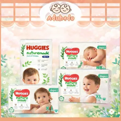 Tã /BỈM Huggies Naturemade COMBO 3 Bịch Tã/ Bỉm Mềm Mịn, Khô Thoáng Cho Bé - ADUHADO