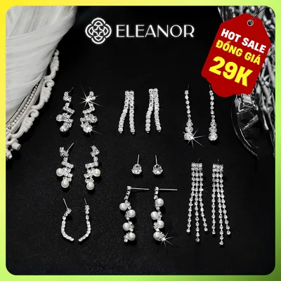 Bông tai nữ chuôi bạc 925 Eleanor Accessories phụ kiện trang sức khuyên tai cô dâu 8674