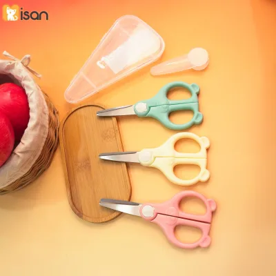 Kéo Misan cắt đồ ăn dặm hình Gấu, kéo nhà bếp kèm hộp đựng cho mẹ bé Bebi123