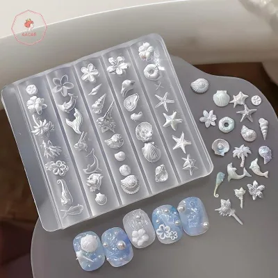AACAR 3D Khuôn Silicon Móng Tay Nghệ Thuật Trang Trí DIY Hoa Mẫu Thiết Kế Khuôn Cho Móng Tay Trang Sức Thủ Công Móng Tay Trong Suốt Khuôn Dụng Cụ *
