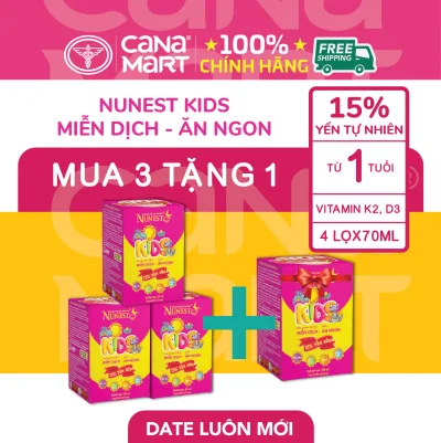 [COMBO MUA 3 TẶNG 1] Lọ nước yến Nunest Kid cho bé (70ml)
