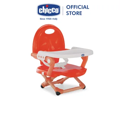 Chicco Pocket Snack Folding High Chair Red Orange/Mint Green/Milk Beige