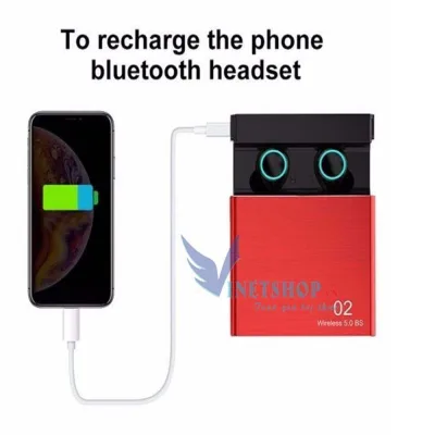 Miễn Phí Vận chuyểnTai Nghe Bluetooth 5.0 BS02 Âm Thanh Nổi Hi-Fi Cao Cấp, Khử Tiếng Ồn, Chống Nước IPX6 Cảm Ứng Vân Tay Tai Nghe Ghép Nối Tự Động Mic Tích Hợp Kép Hộp Sạc 3400 mAh