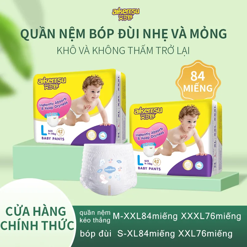 [FREESHIP] Tã Bỉm Quần/Dán Cao Cấp AIKERRSU Tã Dán Sơ Sinh Cho Bé Trẻ Em Đủ Size S/M/L/XL/XXL/XXXLNewborn Nội Địa