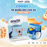 [Combo 5] Tã/Bỉm Quần Bơi Cao Cấp Aiwibi 1 Miếng/Gói, Nhiều Size M/L/XL/XXL/XXXL