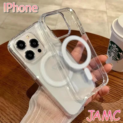 Ốp Sạc Không Dây Từ Tính Ốp lưng iPhone17 16 15 14 13 12 11 Pro Max 7 8 Plus XR XS Max Vỏ Cứng Chống Sốc Trong Suố