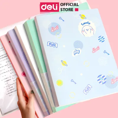 File Tài Liệu File Lá 20 30 40 Túi Đựng Tài Liệu Màu Pastel Học Sinh Deli Đa Năng A4 Bìa Lá Cute