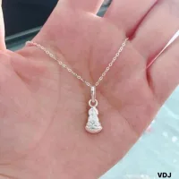Dây chuyền nữ bạc thật mặt phật quan âm cầu may mắn - Kho sỉ bạc Nhất Linh