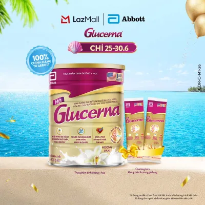 Sữa bột Glucerna hương vani 800g (Bao bì thay đổi theo từng đợt nhập hàng)